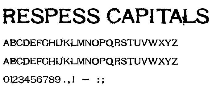 Respess Capitals Heavy font